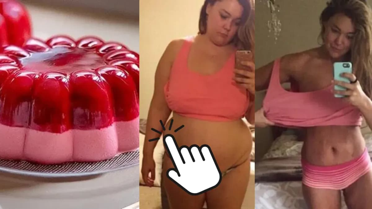Do this simple pink gelatin trick before bed to melt belly fat, shrink your waist, and drop pounds fast