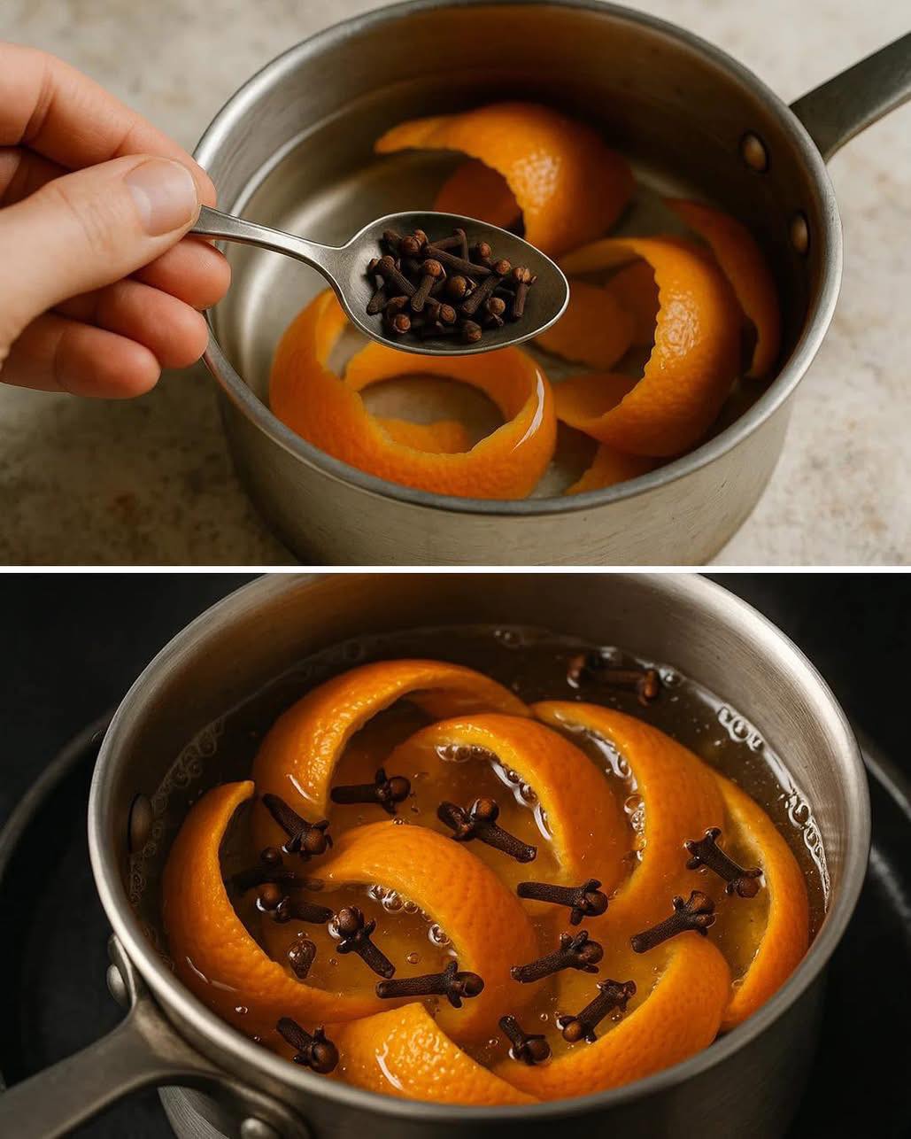 Simmering Orange Peels with Cloves: The Natural Recipe That Warms, Fragrances, and Benefits You